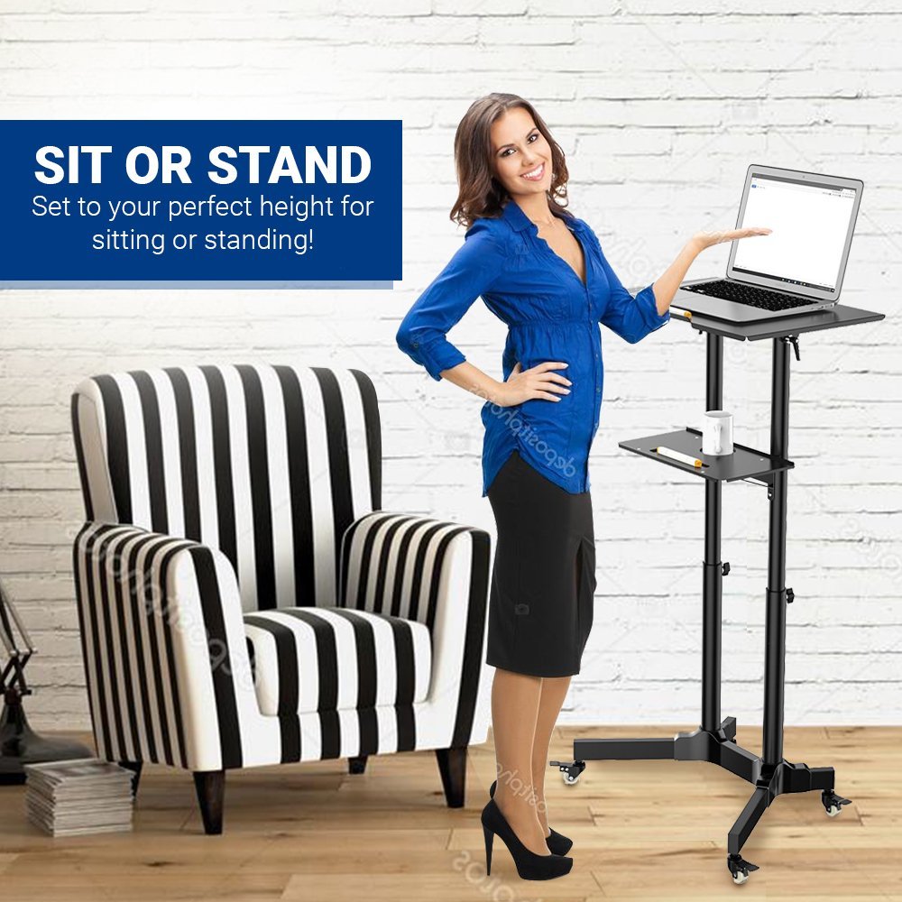 Smiledrive Laptop Standing Desk Table Adjustable Stand Riser for Offic –