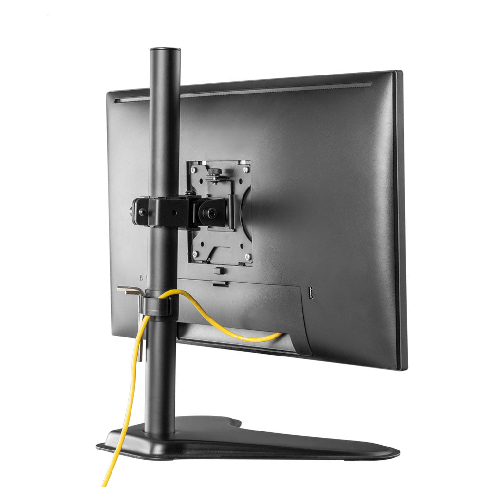 Single Monitor Mount for 13-32 Inch Computer Screens, Improved LCD/LED  Monitor Riser, Height/Angle Adjustable Single Desk Mount Stand, Holds up to